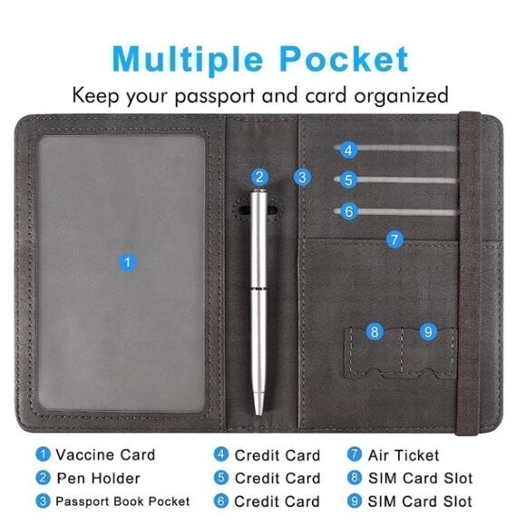 Leather Passport Cover  - Picture 3 of 5
